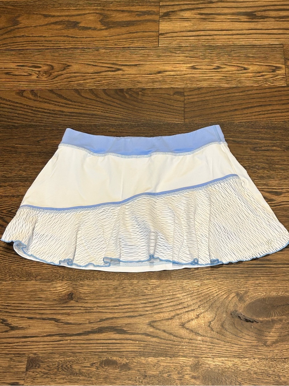 Sofibella Light Blue & White Ruffle Tennis Skirt